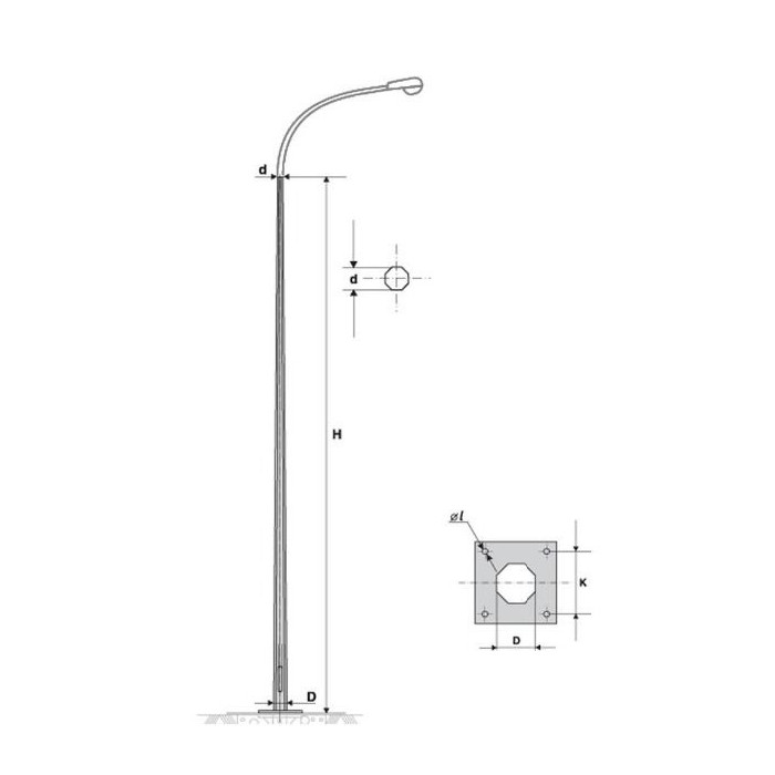 Опора граненая силовая ОГУ-1.5-12